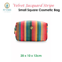 PIP Studio Velvet Jacquard Stripe Small Square Cosmetic Bag thumbnail