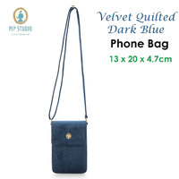 PIP Studio Velvet Quilted Dark Blue Phone Bag thumbnail