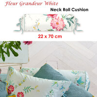 PIP Studio Fleur Grandeur White Neck Roll Cushion thumbnail