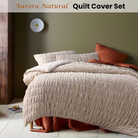 Accessorize Aurora Natural Quilt Cover Set Single thumbnail