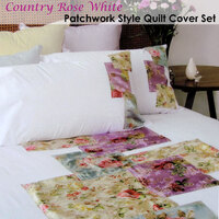 Accessorize Country Rose White Quilt Cover Set Single thumbnail