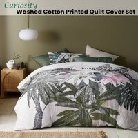 Accessorize Curiosity Washed Cotton Printed Quilt Cover Set Queen thumbnail