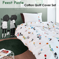 Fiep Westendorp Feest Pastel Cotton Quilt Cover Set Single thumbnail