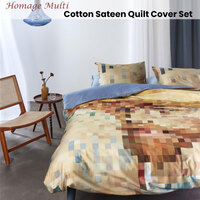 Bedding House Homage Multi Cotton Sateen Quilt Cover Set Queen thumbnail