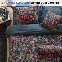 PIP Studio Il Ricamo Dark Blue Cotton Quilt Cover Set Queen thumbnail