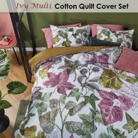 Bedding House Ivy Multi Cotton Quilt Cover Set Queen thumbnail