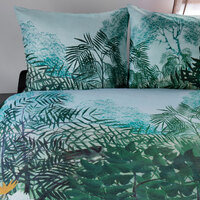Bedding House Madagascar Green Cotton Quilt Cover Set King thumbnail