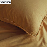 VTWonen Natural Stone Fraying Yellow Quilt Cover Set Queen thumbnail