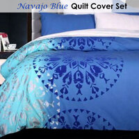 Accessorize Navajo Blue Quilt Cover Set Single thumbnail