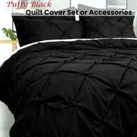 Bloomington Puffy Quilt Cover Set Black KING thumbnail