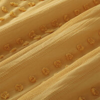 Vintage Design Homewares Sans Sovci Ochre Cotton Quilt Cover Set Queen thumbnail