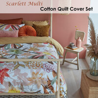 Bedding House Scarlett Multi Cotton Quilt Cover Set Queen thumbnail
