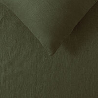 Vintage Design Homewares 100% Linen Olive Sheet Set King Single thumbnail