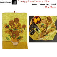 Bedding House Van Gogh Sunflower Yellow Tea Towel thumbnail