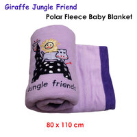 Giraffe Jungle Friend Polar Fleece Baby Blanket 80 x 110 cm thumbnail