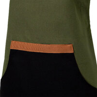 J Elliot Home Selby Cotton Apron 83 x 68 cm Olive & Black thumbnail