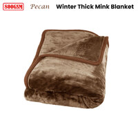 J Elliot Home 800GSM Luxury Winter Thick Mink Blanket Pecan Queen thumbnail