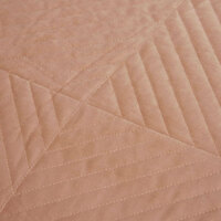 J.Elliot Home Merida Clay Pink Velvet Quilted Coverlet Set Queen/King thumbnail