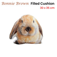Bonnie Brown Shaped Filled Cushion 30 x 35 cm thumbnail