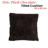 Dots Chocolate Dots Chocolate Plush Filled Cushion 43 x 43 cm thumbnail