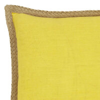 J Elliot Home Mornington Linen Cushion Cover 50 x 50 cm Yellow thumbnail