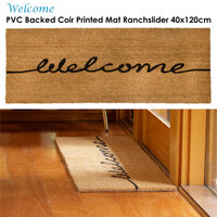 J.Elliot Home Welcome PVC Backed Coir Printed Mat Ranchslider thumbnail