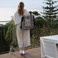 J Elliot Home Kasbah Cotton Tote Shopping Bag 40.5x43x10cm Black thumbnail