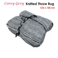 J.Elliot Home Corey Grey Throw Rug thumbnail