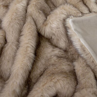J Elliot Home Brown Fox Luxury Faux Fur Throw 130 x 160cm thumbnail