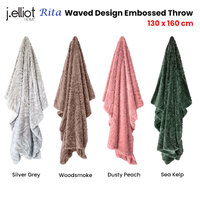 J Elliot Home Rita Silver Grey Faux Mohair Throw Rug 130 x 160cm thumbnail