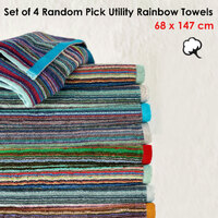 J.Elliot Home Set of 4 Random Pick Colours Utility Towels thumbnail