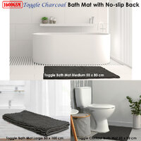 Toggle Microfiber Bath Mat Large Charcoal thumbnail