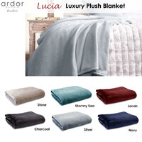 Ardor Lucia Luxury Push Blanket Navy Single thumbnail