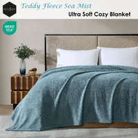 Ardor Teddy Sea Mist Ultra Soft Cozy Fleece Blanket Queen thumbnail