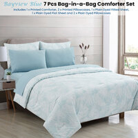 Ardor Bayview Blue 7 Pcs Bed-In-A-Bag Comforter Set with Sheet Set Queen thumbnail