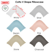 Algodon 300TC Cotton V Shape Pillowcase Denim thumbnail