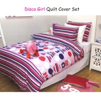 Jelly Bean Kids Disco Girl Quilt Cover Set Single thumbnail