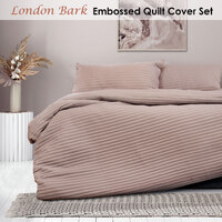 Ardor London Bark Embossed Quilt Cover Set Queen thumbnail