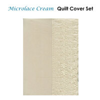 Essentially Home Living Microlace Cream Quilt Cover Set Single thumbnail
