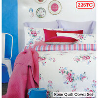 Ardor Rose Pink Quilt Cover Set King thumbnail
