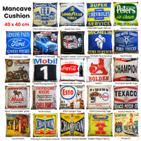 Australian Mancave Retro Cushion Muscle Car Garage 40 x 40 cm thumbnail