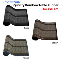 Dreamtime Bamboo Table Runner 140 x 33cm Black thumbnail