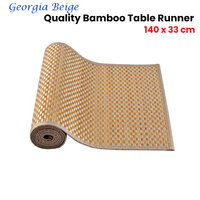 Georgia Beige Gold Bamboo Table Runner 140 x 33cm thumbnail