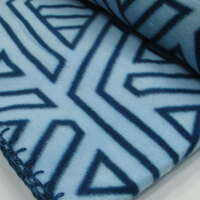 Aerial Printed Fleece Throw Rug 130 x 150 cm Blue Geo thumbnail