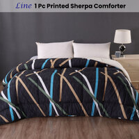 Ramesses Line 1 Pc Printed Sherpa Comforter Queen thumbnail