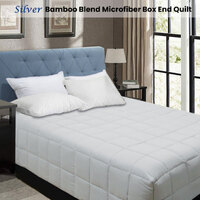 Shangri La Bamboo Blend Microfiber Box End Quilt Silver Single thumbnail