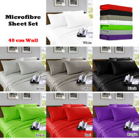 Kingtex Microfibre Sheet Set Red King thumbnail