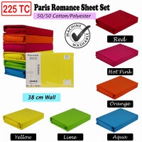 225TC Paris Romance Sheet Set Aqua KING SINGLE thumbnail