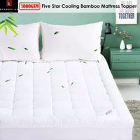 Shangri La 1000GSM Five Star Cooling Bamboo Mattress Topper Single thumbnail