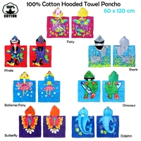 Cute Kids Cotton Hooded Towel Poncho 60 x 120 cm Pirate thumbnail